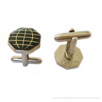 Custom Global Logo Cufflinks And Tie Clips For Gifts